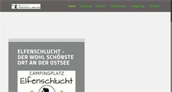 Desktop Screenshot of campingplatz-elfenschlucht.de